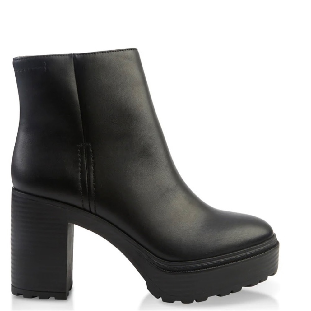Almond Toe Bootie Block Heel